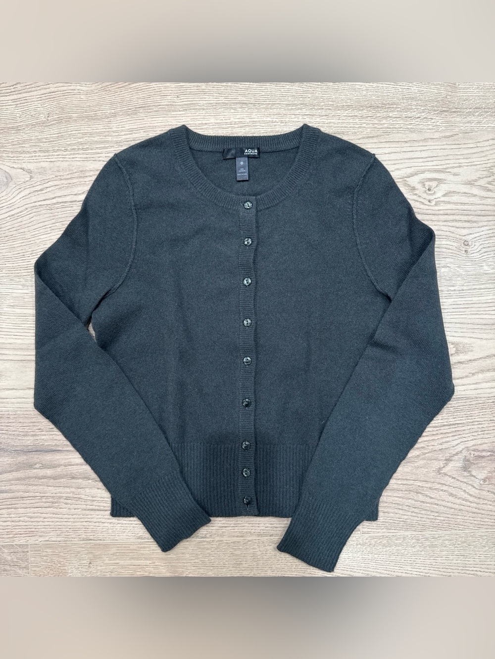Aqua Grey Cashmere Cardigan